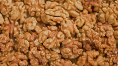 Kabuk yakın çekim tüm çerçeve arkaplanı olmadan döndürülmüş ceviz