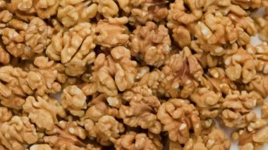 Kabuk yakın çekim tüm çerçeve arkaplanı olmadan döndürülmüş ceviz