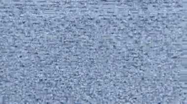 Katot ışın tüplü küçük taşınabilir analog bir TV 'de bozuk beyaz gürültü paraziti.