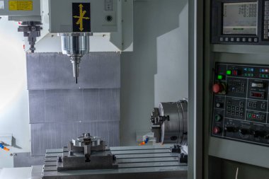 modern taiwan cnc milling machine with vertical spindle and rotary A-axis