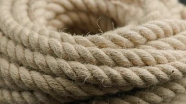 spinning looped rotating background of coiled rope