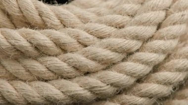 spinning looped rotating background of coiled rope