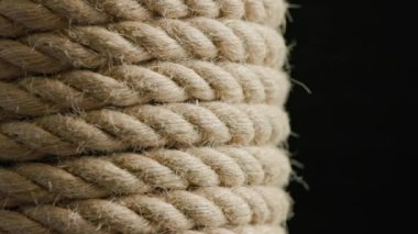 spinning looped rotating background of coiled rope