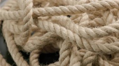 spinning looped rotating background of entangled rope