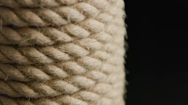 spinning looped rotating background of coiled rope
