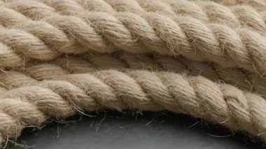 spinning looped rotating background of coiled rope