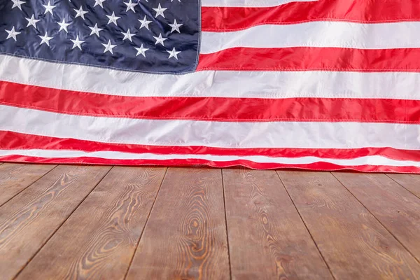 full-frame background of nylon sewed and embroided United States national flag