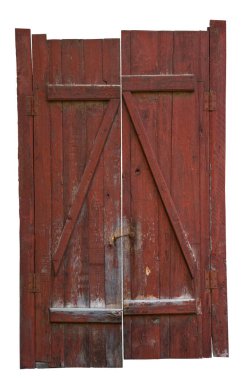 Eski beyaz arka plan üzerinde izole panjurlar kapalı