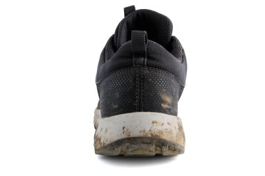 dirty sport shoe sneaker isolated on white background