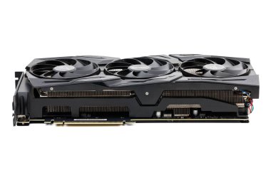 Asus ROG Strix Advanced Nvidia RTX 2070 super - big black contemporary gaming graphics card isolated on white background in Tula, Russia, - July 27, 2022