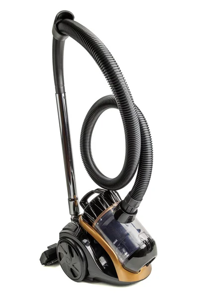 Household Inexpensive Bagless Canister Vacuum Cleaner Isolated White Background — Foto de Stock