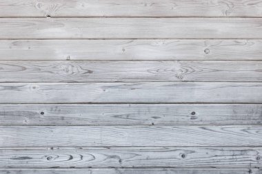 weathered white painted wooden planks board - flat full-frame background and texture with horizontal structure