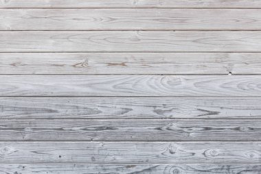 weathered white painted wooden planks board - flat full-frame background and texture with horizontal structure