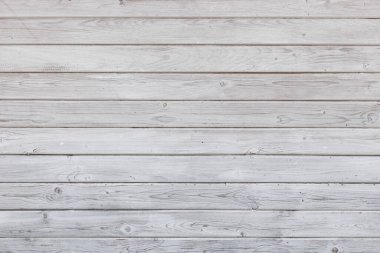 weathered white painted wooden planks board - flat full-frame background and texture with horizontal structure