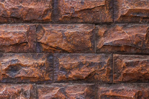 Artificial Brick Wall Plastic Panel Imitating Natural Stone Blocks Wall — Fotografia de Stock