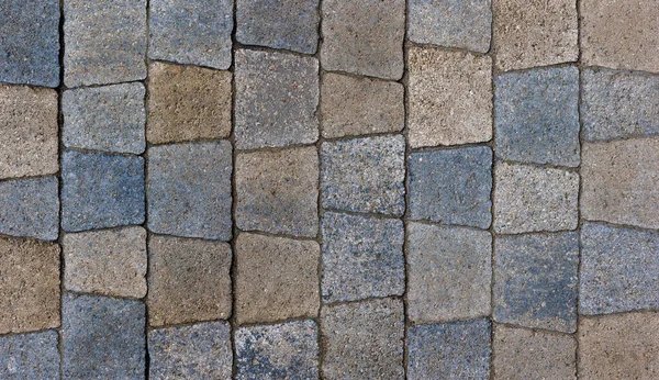 Colored Trapezoid Concrete Tiles Pavement High Angle View Full Frame — Foto de Stock