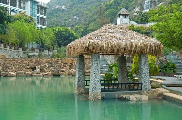 Pavilion with thatch roof — Stock Photo, Image