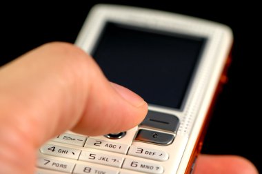 modern bir cep telefonu üzerinde beyaz kadran