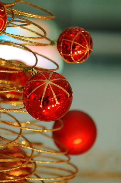 Bombillas rojas de Navidad — Foto de Stock