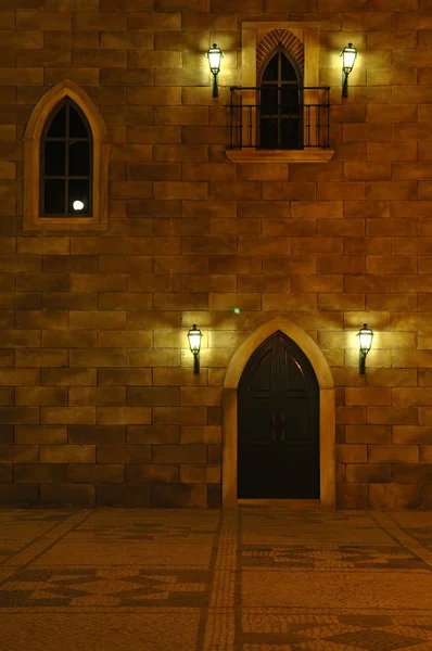 Front view of an stone house — Stock Photo, Image