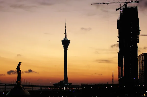 Typical landmark and constructing casino, Macau — Stock Photo, Image