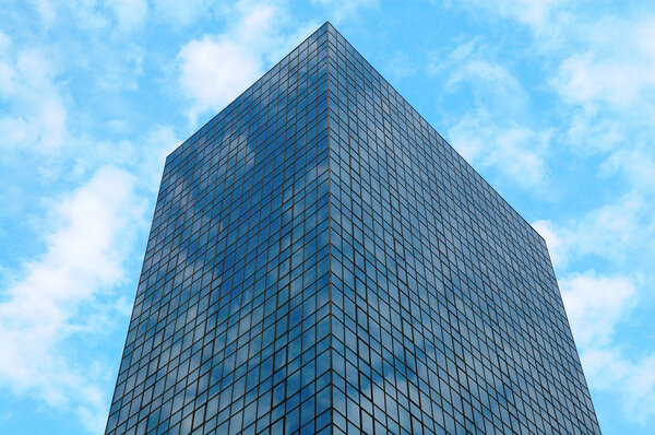 Office building over sky
