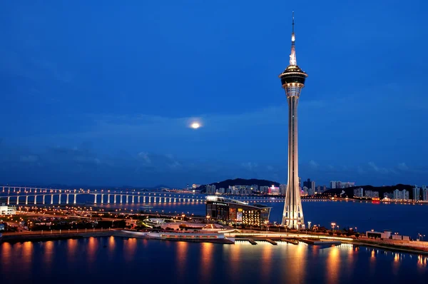 Macau tower Konwencji i sai van most — Zdjęcie stockowe