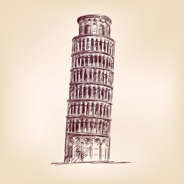 Pisa Tower vector illustration