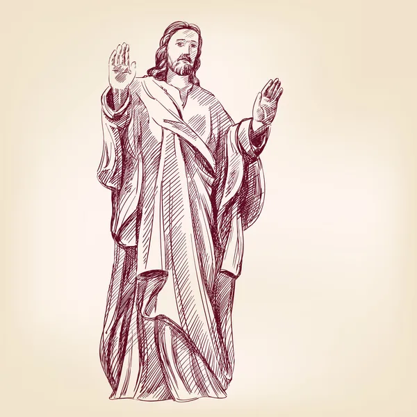 Szkic Jezus Stock Grafika Pobierz Royalty Free Obrazy Wektory