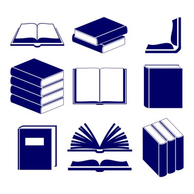 Book icons set  vector