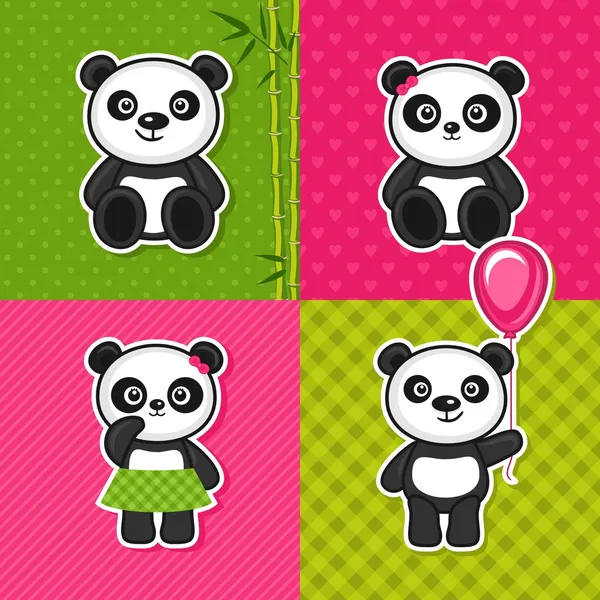 Panda. — Vector de stock