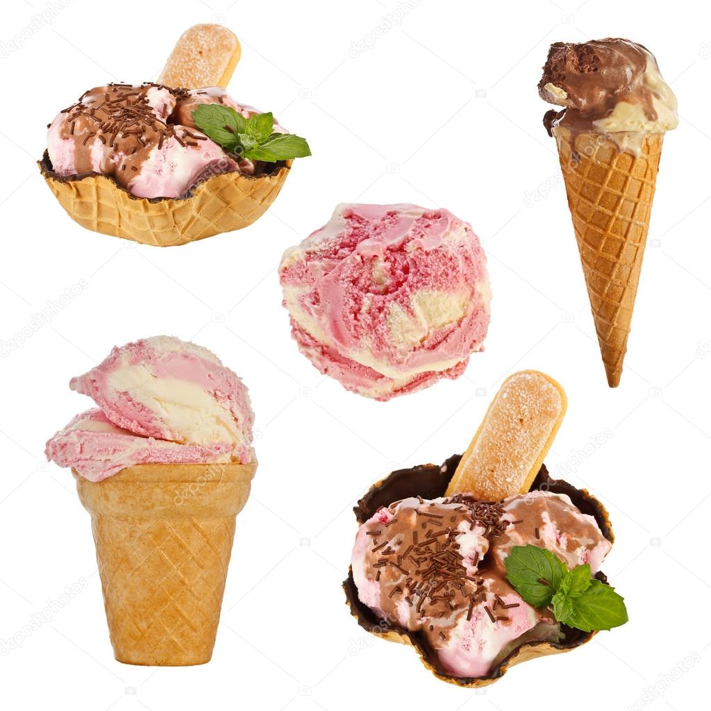 Collection of ice creams