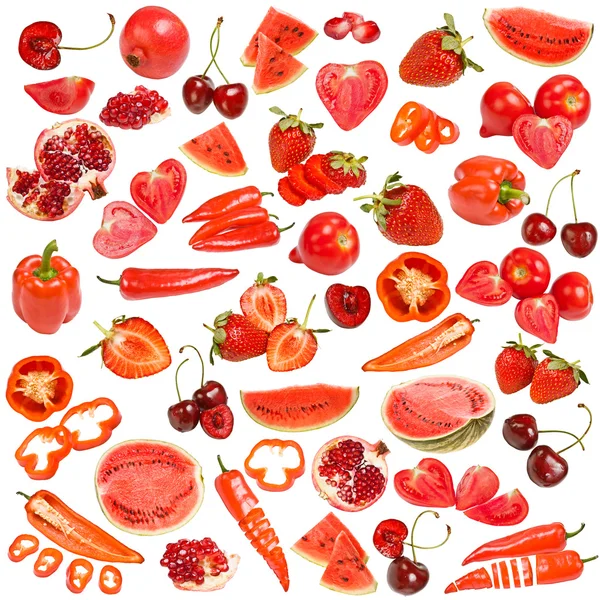 Coleta de alimentos vermelhos — Fotografia de Stock