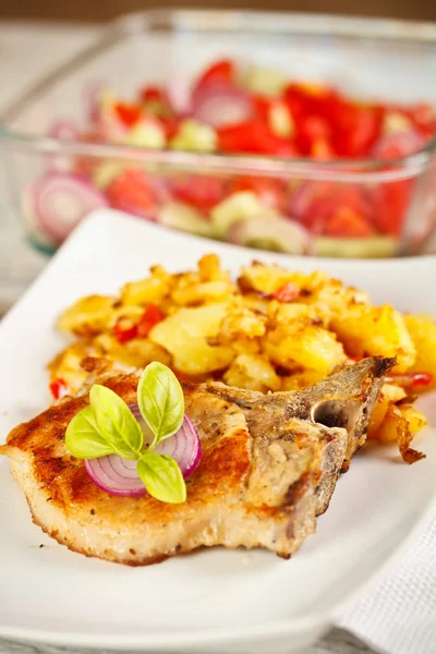 Grillade Fläskkotletter — Stockfoto