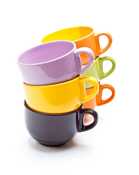 Montones de tazas de colores —  Fotos de Stock