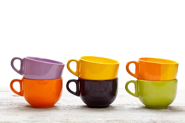 Ensemble de tasses de couleur — Photo