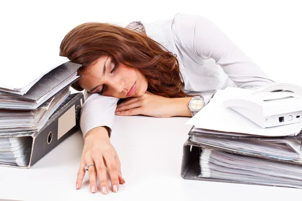 Mujer de negocios durmiendo — Foto de Stock