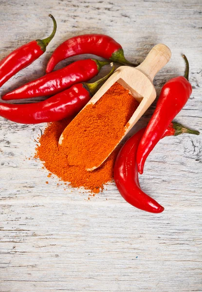 Őrölt piros chili paprika — Stock Fotó