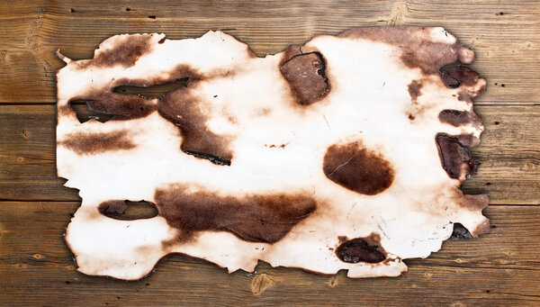 Burned paper