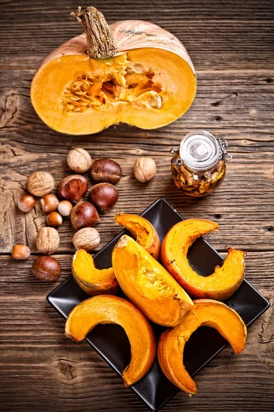 Rodajas de calabaza asadas Fotos de stock libres de derechos