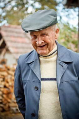 Smiling senior man clipart