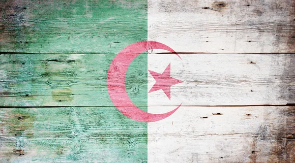 Alžírská vlajka — Stock fotografie