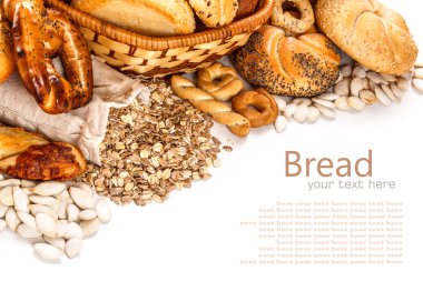 Different types of bread clipart