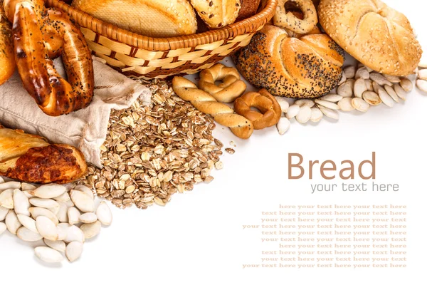 Different types of bread — Stock Photo, Image