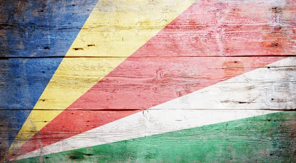 塞舌尔的旗子 — 图库照片