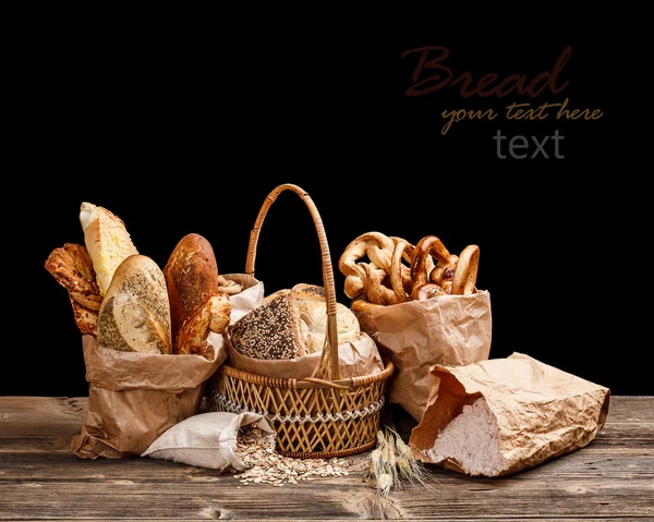 Ekmek natürmort — Stok fotoğraf