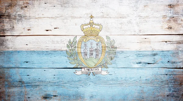 Vlag van San Marino Rechtenvrije Stockafbeeldingen