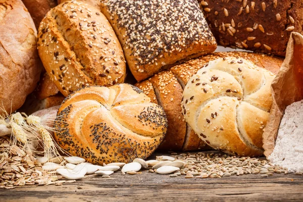 Different types of bread Royalty Free Stock Photos