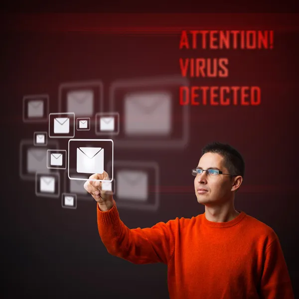 Message d'avertissement de virus Image En Vente