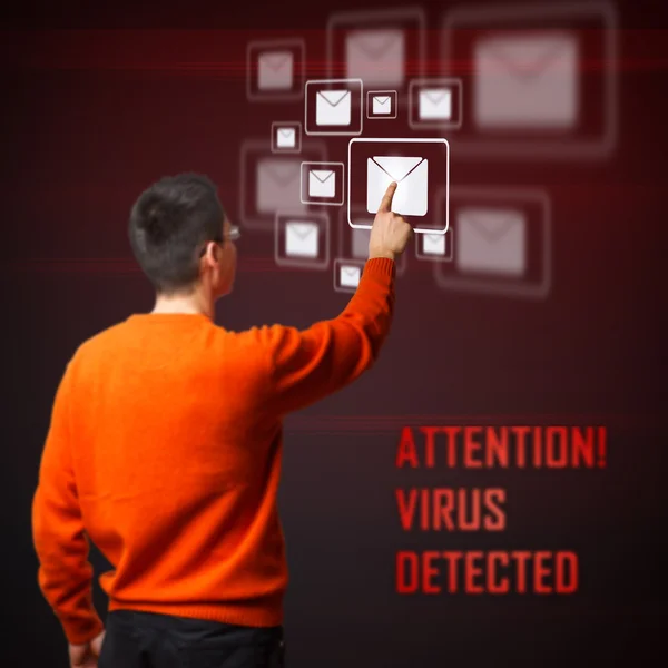 Virus gedetecteerd — Stockfoto
